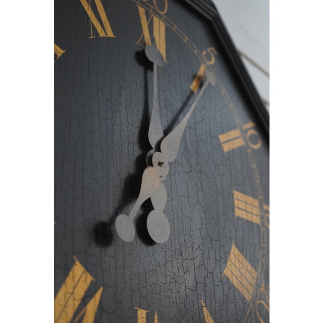 Chinoiserie Decorated Finish Electric Wall Clock For Sale - Image 10 of 12