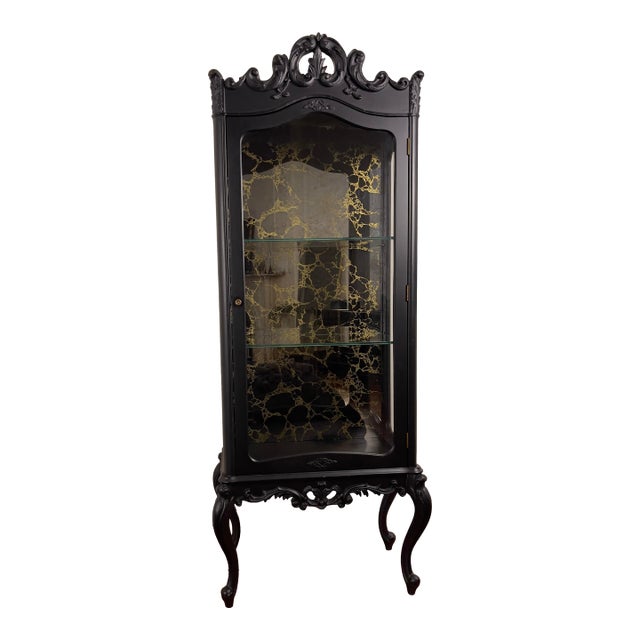1960s French Illuminated Vitrine Curio Cabinet For Sale