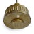 Moroccan Vintage Brass & Frosted Glass Striped Pendant Light Small For Sale - Image 3 of 6