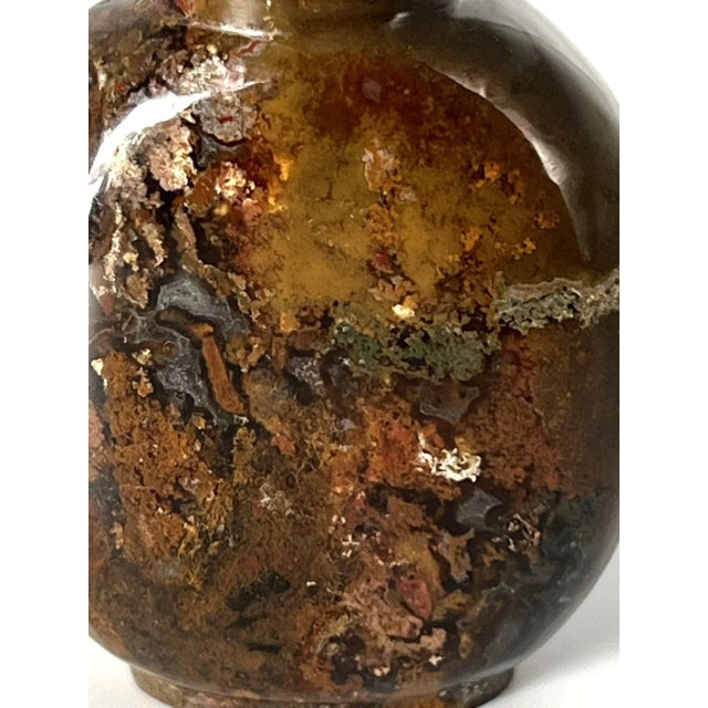 Green Vintage Multi Color Brecciated Jasper Snuff Bottle For Sale - Image 8 of 11