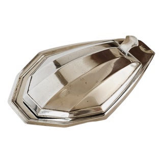 Vintage Silver-Plated Butter Dish For Sale