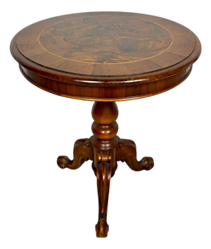 Round Occasional Table with Inlaid Top, 1920s
