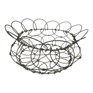 Collapsable French Vintage Egg Basket For Sale