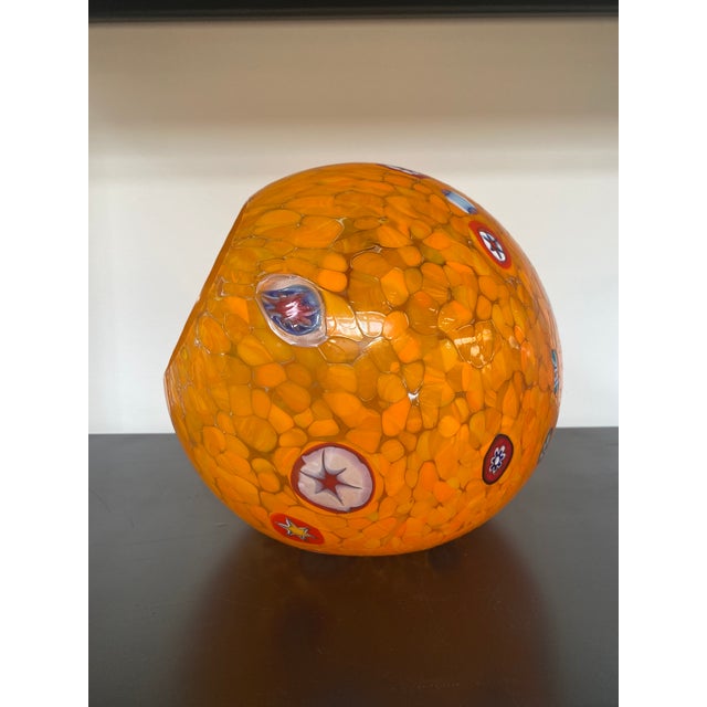 Murano Italian Artistic Murano Glass Vase Multicolored With "Murrine" by SimoEng For Sale - Image 4 of 7