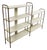 1950’s Mid-Century Modern Brass & Metal Double Shelf For Sale