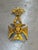 Italian Florenza Gold Tone Maltese Cross Brooch For Sale - Image 3 of 4