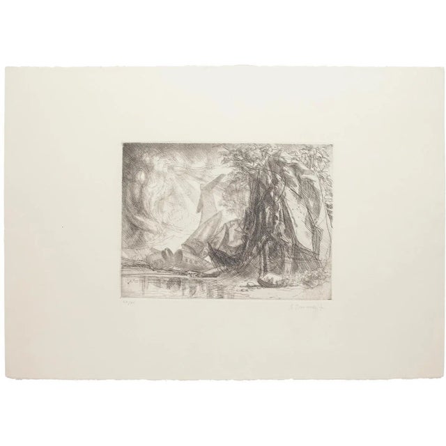 Redemption is a splendid etching artwork realized by the Italian artist Riccardo Tommasi Ferroni (1934-2000). Hand-signed...