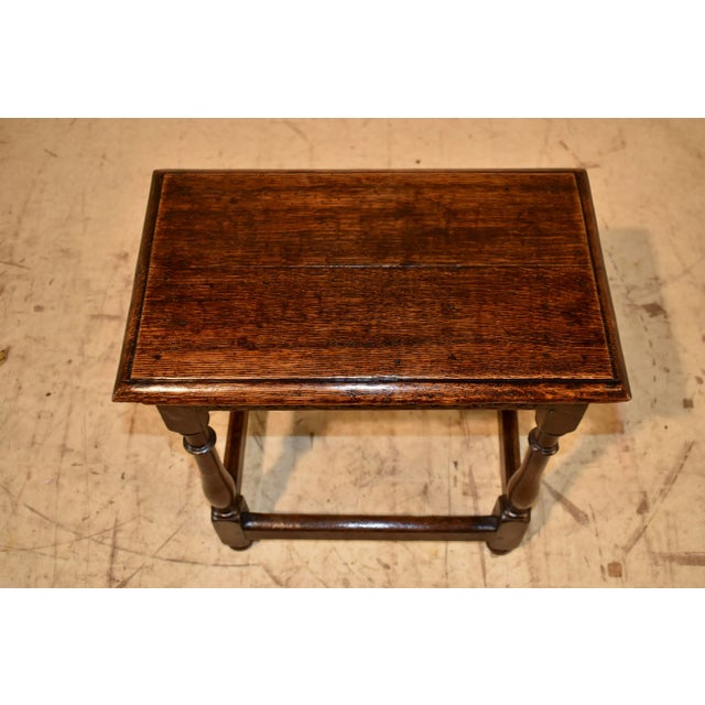 18th Century English Oak Joint Stool For Sale In Greensboro - Image 6 of 11
