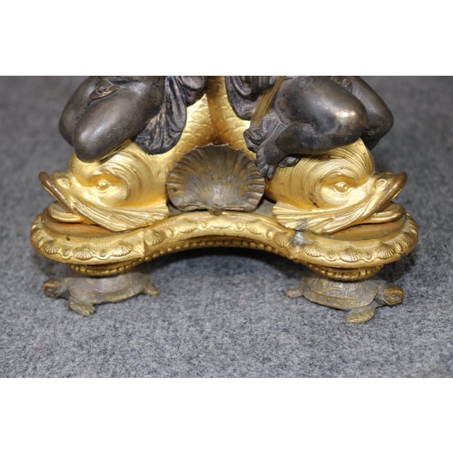 Late 19th Century Napoleonic Patinated and Gilt Bronze Centerpiece by Auguste Delafontaine For Sale - Image 10 of 14