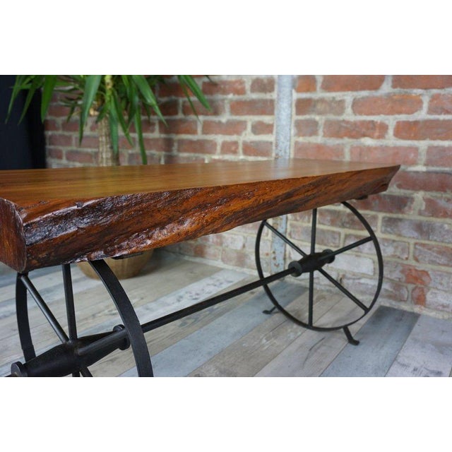 Wooden and Metal Coffee Table, 1950s For Sale - Image 6 of 8