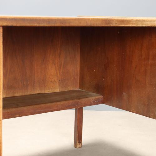 Wooden Desk with Drawers, 1960s For Sale - Image 6 of 10