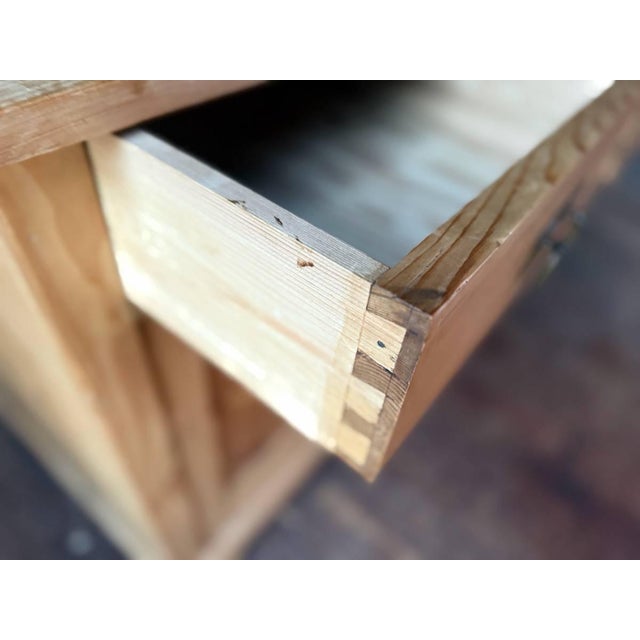 Vintage Rustic Style Natural Pine Buffet Cupboard Cabinet For Sale - Image 9 of 14