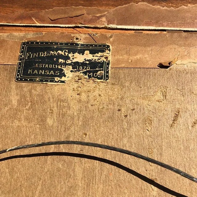 20th Century Antique Vermeer the Woman in Blue Oil on Canvas Portrait Painting in Gilt Frame For Sale In Oklahoma City - Image 6 of 8