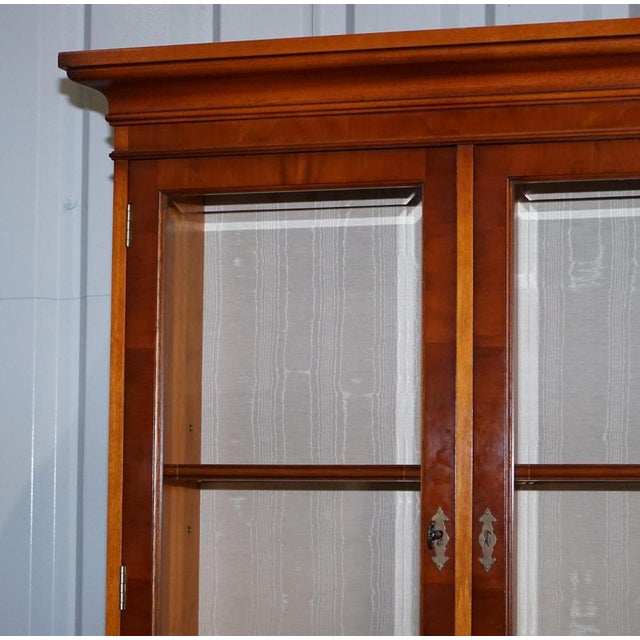 Wood Vintage Yew Wood Display Cabinet from Bradley England For Sale - Image 7 of 18