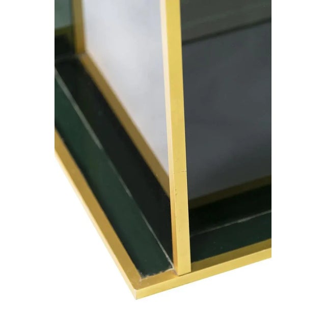 Mid-Century Italian Glass & Brass Umbrella Stand For Sale - Image 4 of 8