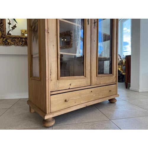 Antique Softwood Farmhouse Display Cabinet For Sale - Image 15 of 18