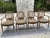 French Country 1980s Set of 4 Neoclassical Style Dining Chairs by Kreiss For Sale - Image 3 of 12