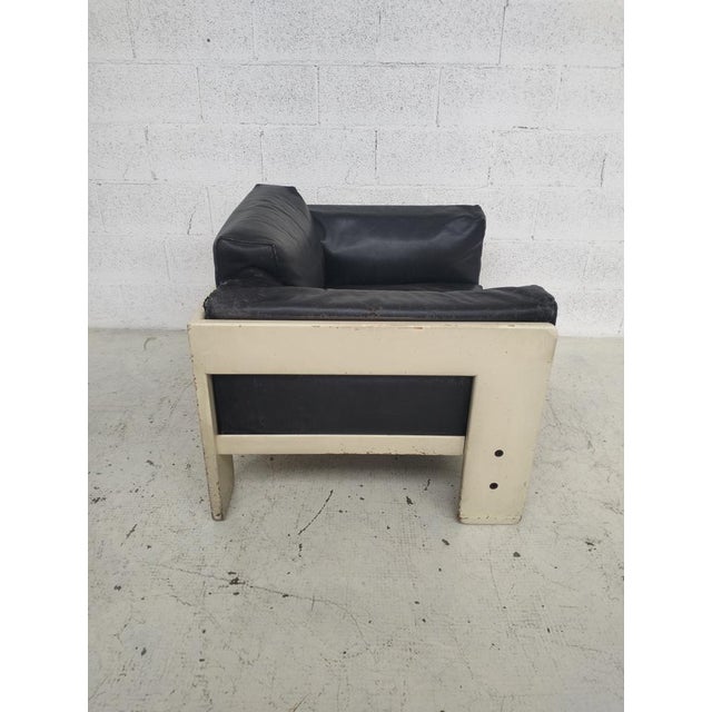 Wood Bastiano Leather Chair by Tobia Scarpa for Gavina, 1960s For Sale - Image 7 of 14