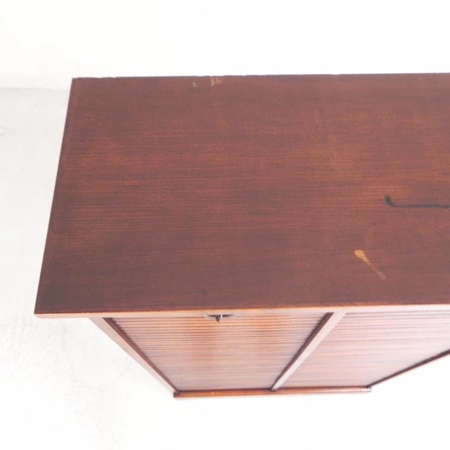 Oak Roller Shutter Cabinet, 1930s For Sale - Image 17 of 18