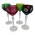 Vintage Nachtmann Style Cut-to-Clear Crystal Hock Glasses, Jewel Tone - Set of 4 For Sale