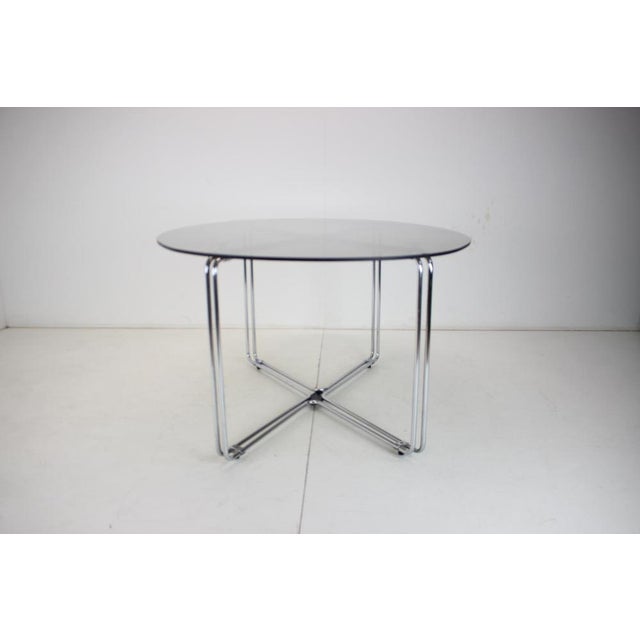 1970s Mid-Century Chrome and Glass Dining Table, Italy, 1970s For Sale - Image 5 of 15