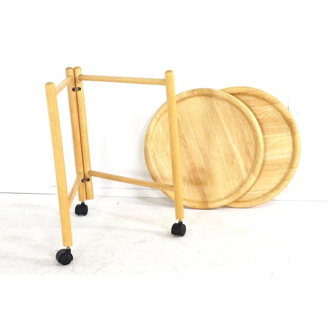 1970s Serving Trolley with Removable Trays attributed to Jens Quistgaard, 1970s For Sale - Image 5 of 7