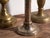 Brown Vintage Brass Candlesticks, 1920, Set of 3 For Sale - Image 8 of 12