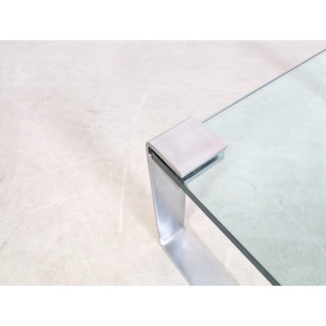 Square Glass Model 1022 Coffee Table Table by Peter Draenert For Sale - Image 10 of 11