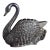 Vintage Italian Metal Swan Figurine Planter Napkin Letter Holder For Sale