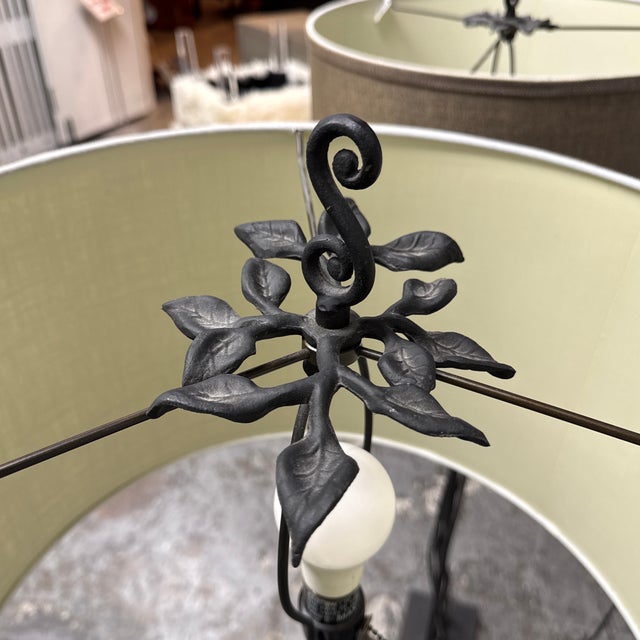 Metal Pottery Barn Sabina Wrought Iron Figural Floor Lamps, Pair For Sale - Image 7 of 12