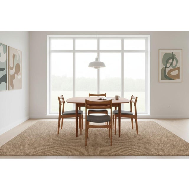Wood Danish Oak Chair by Johannes Andersen for Vamo Sønderborg, 1960s, Set of 4 For Sale - Image 7 of 17