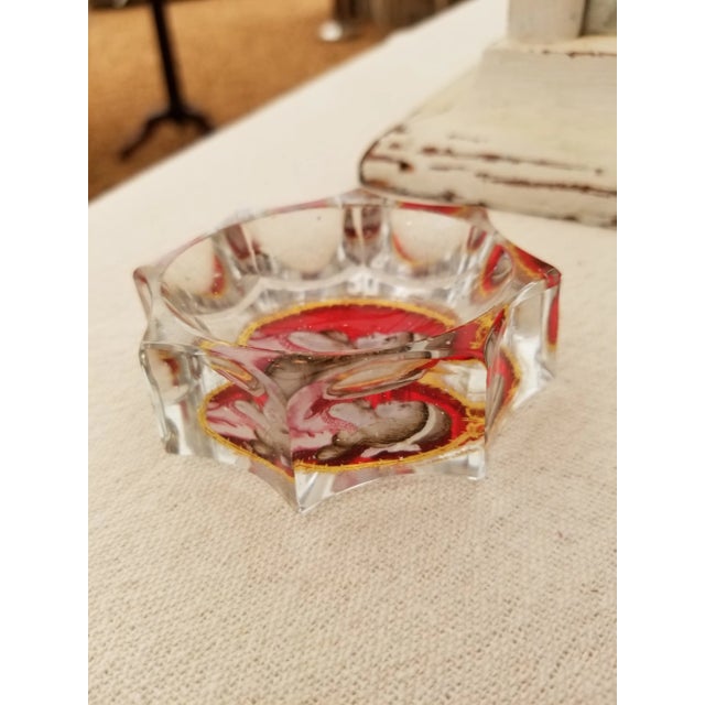 Late 18th Century 18th Century Cut Glass Reverse Painted Portrait Master Salt Cellars For Sale - Image 5 of 11