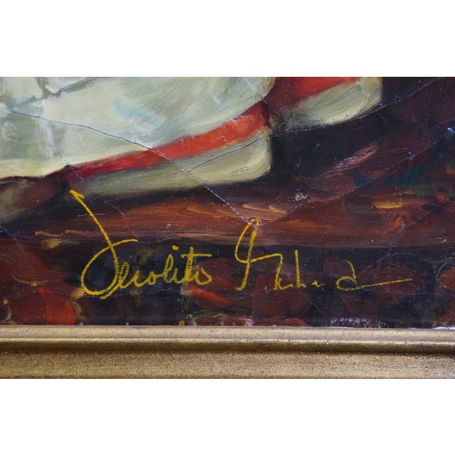 Late 20th Century Prince Philip Prospero Portrait Oil Painting on Linen After Diego Velazquez 32" For Sale - Image 10 of 11