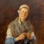 19th Century Louis Mettling - Young Woman Knitting -19th Century Genre Oil Painting For Sale - Image 5 of 10