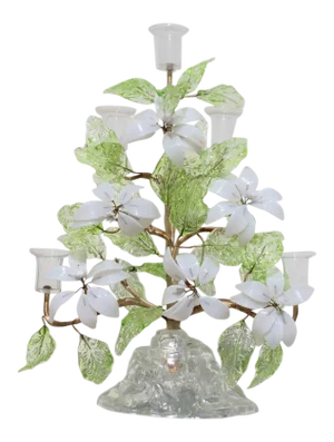 20th Century Italian/Venetian Blown Glass Botanical Candelabra