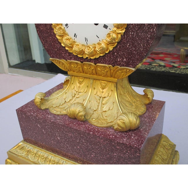 Early 19th Century Very Fine Charles X Imperial Porphyry Lyre Clock For Sale - Image 9 of 18