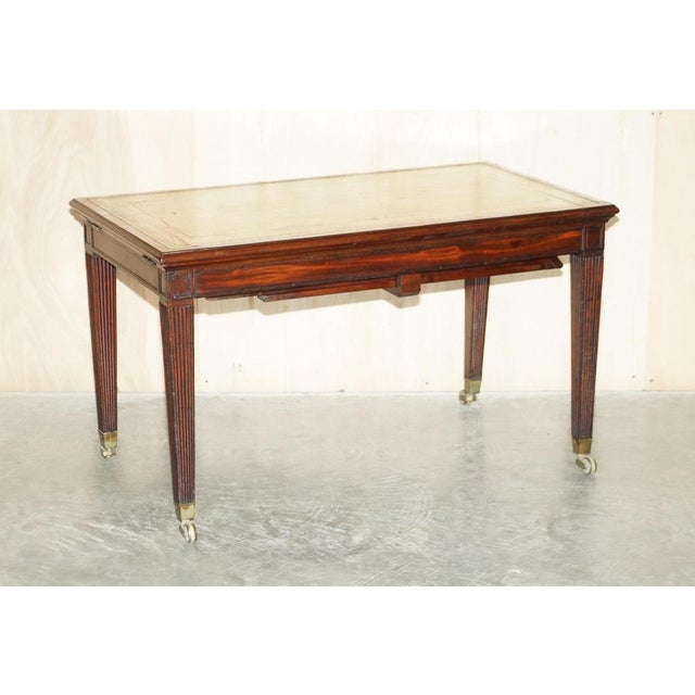 We are delighted to offer for sale this sublime original George III circa 1820 lightly restored metamorphic library desk /...