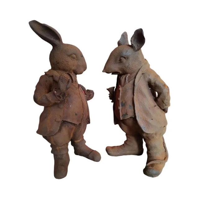 Iron Garden Figures, 1950s, Set of 2 For Sale - Image 4 of 8