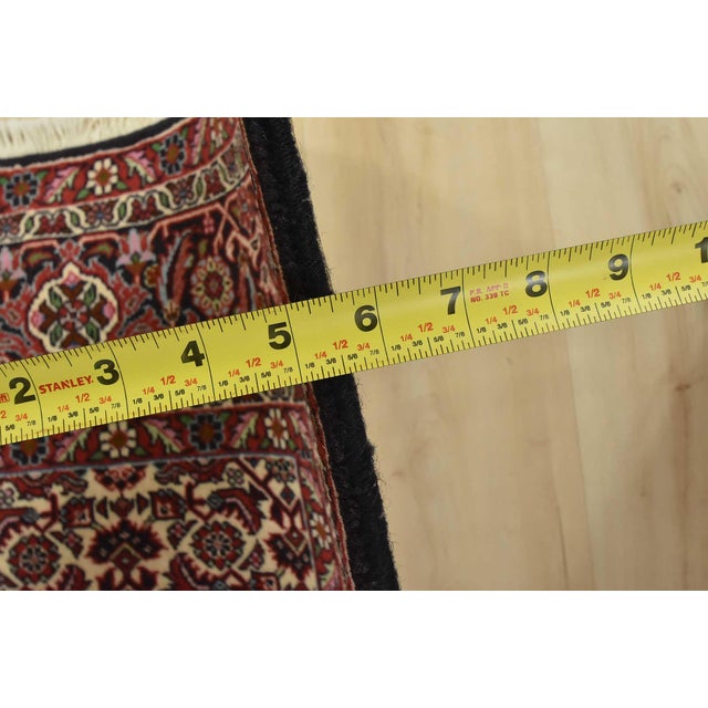 Bidjar Rug 4’8” X 6’6” Red Wool Vintage Traditional Hand-Knotted Carpet For Sale - Image 11 of 12