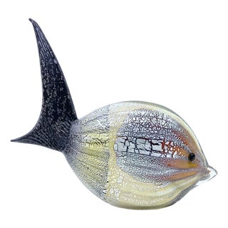 Murano Glass Fish Sculpture, 1960s by Gaetano Mazzucato For Sale