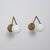 Vintage Italian Geometric Brass and Opaline Globe Wall Sconces, 1950s, Set of 2 For Sale - Image 9 of 14