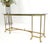 Brass Solid Brass Hoof Feet Beveled Glass Top Console Sofa Dressing Vanity Table For Sale - Image 8 of 12