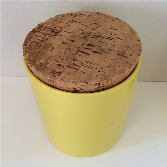 MidCentury Yellow Ceramic Canisters A Pair Chairish