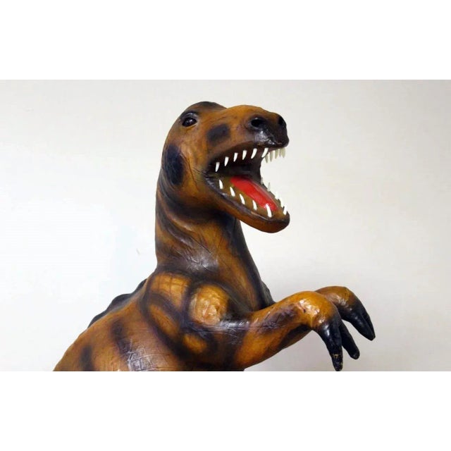Modern Handmade Paper Mache Big Dinosaur Figurine For Sale - Image 3 of 4