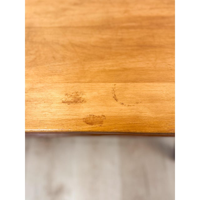 Antique Handmade Rustic Primitive Maple Coffee Table Farmhouse Dowel Joinery For Sale - Image 13 of 13