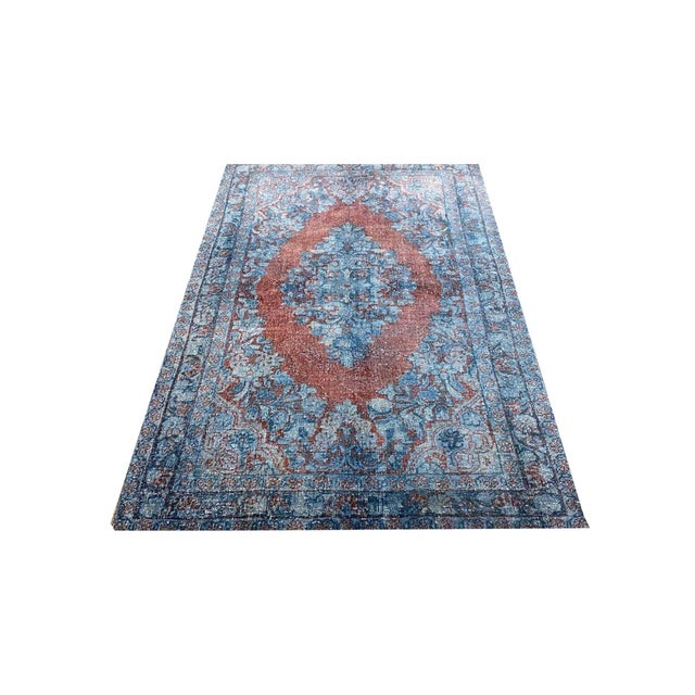 Red 1950s Old Persian Mahal Area Rug 4x7 For Sale - Image 8 of 8