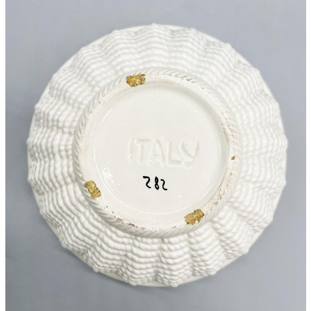 Italian White Ceramic Fruit Tureen or Covered Bowl - Blanc De Chine - Mid Century, Neoclassical, Hollywood Regency For Sale - Image 16 of 18