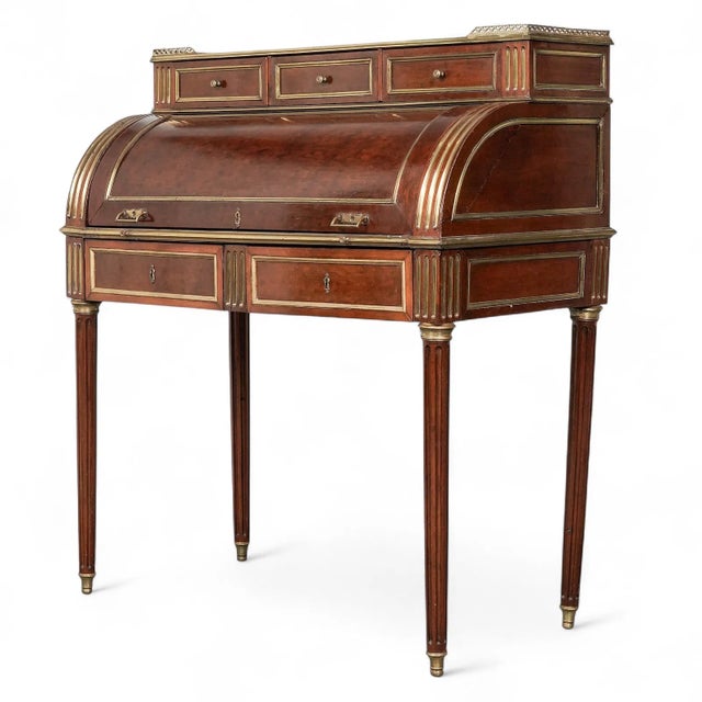 Mid 19th Century 19th Cent Signed Mahogany French Maison Jansen Secretaire Desk For Sale - Image 5 of 7