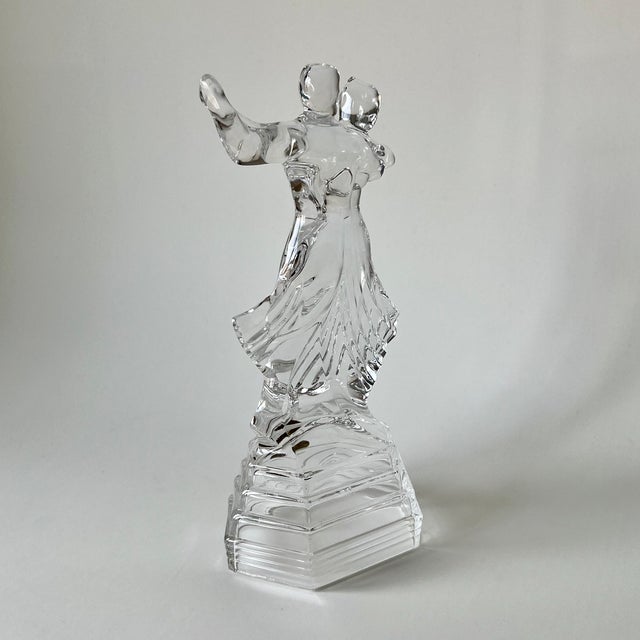 Vintage Italian Lead Crystal Tango Dancers Sculpture by RCR, 1980s For Sale - Image 4 of 18