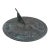 Vintage English Country Iron Verdigris Garden Sundial "Grow Old Along With Me" For Sale